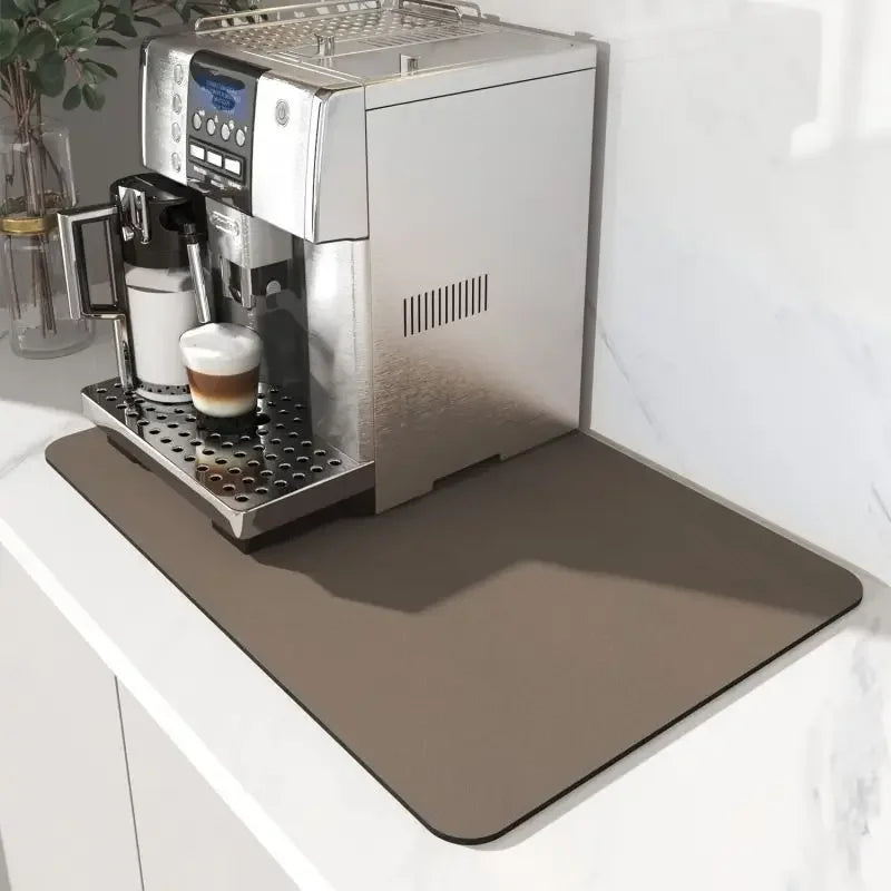VIKAMA Kitchen Printed Heat-Proof Rapid Water Absorption Anti-Slip Rubber Bottom Waterproof Polyester Coffee Machine Mats/Colors-Blue/Black/Brown/Beige/Gray/Green/Geometric/Multicolor