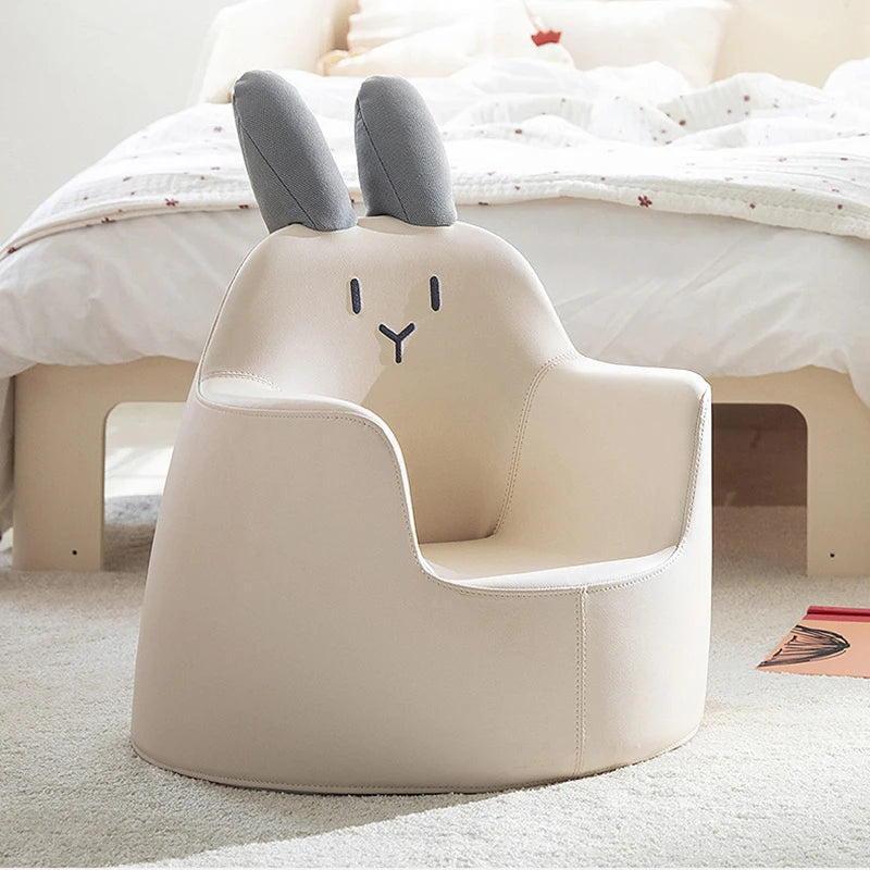 NULL Modern Synthetic Faux Leather Cartoon Dinosaurs-Little Bear-Rabbits Lazy Faux Leather Wear-Resistant Circular Arc Armchairs Babies-Toddlers Furniture Sets/Colors-White/Pink/Beige/Green/Blue/Multicolor/6 Months Old-Older