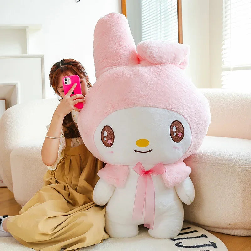 MINISO Cute Cartoon Anime Multicolor Kuromi Melody Cotton Filling Soft Plush Stuffed Animals/Ages: 13-18 + Years Old Adults/Colors-Purple/Pink/Multicolor
