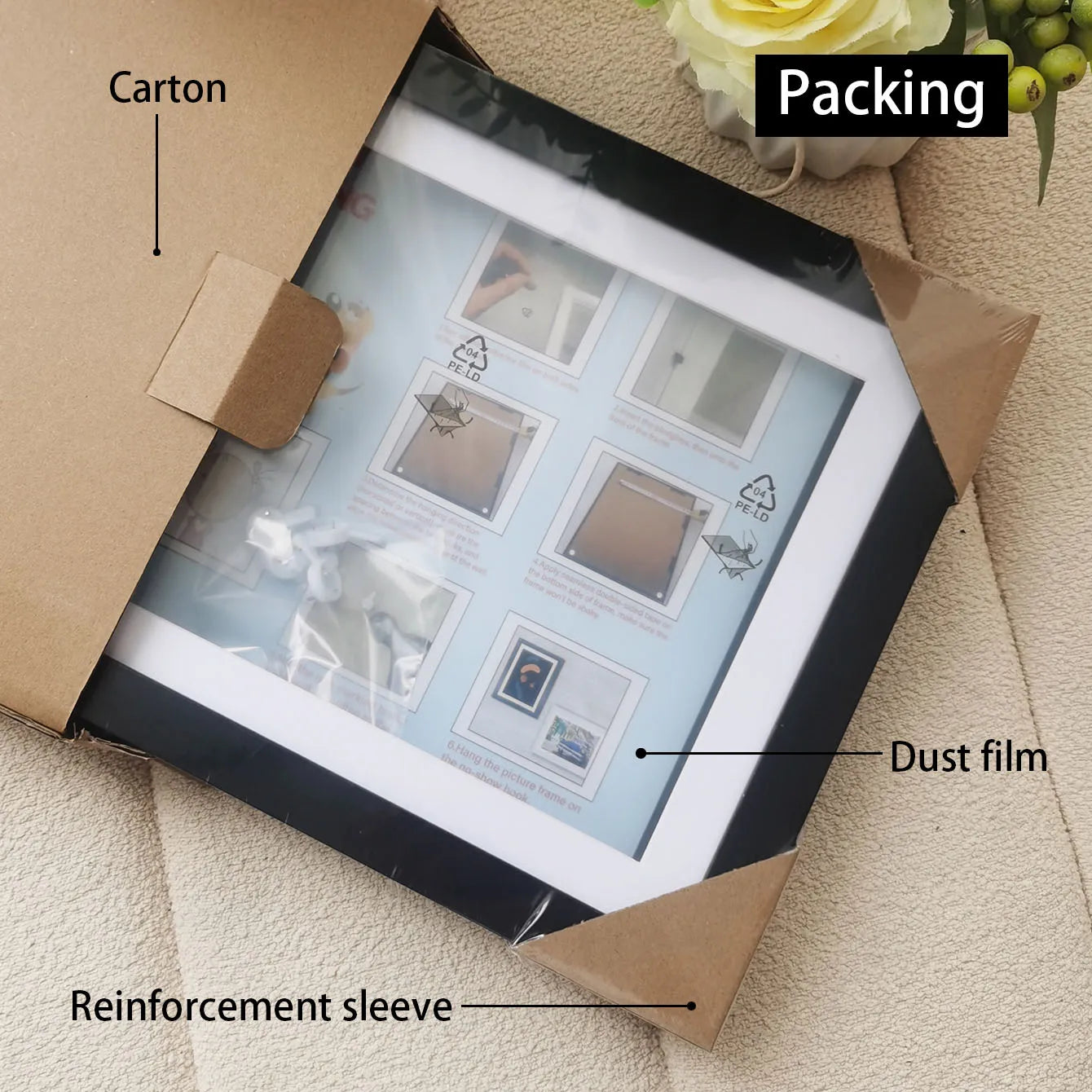 Wood Flap Art Frames Magnetic A4 Photo Frame Framed Picture DIY Children's Exhibition of Paintings Home Decoration Storage Rack