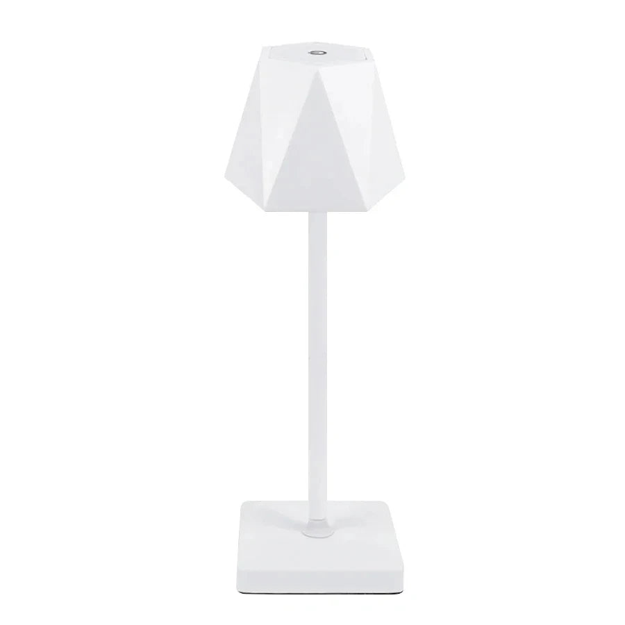 No-EN-Name-Null Modern Black-White Removable Plastic Striped Shade-Round Tubular Cylindrical Metal Square Shaped Bottom Dimmable Warm-Cool White LED 3-Level Brightness USB Rechargeable Adjustable Hose-Clip Table Desk Lamps/Colors-Black/White