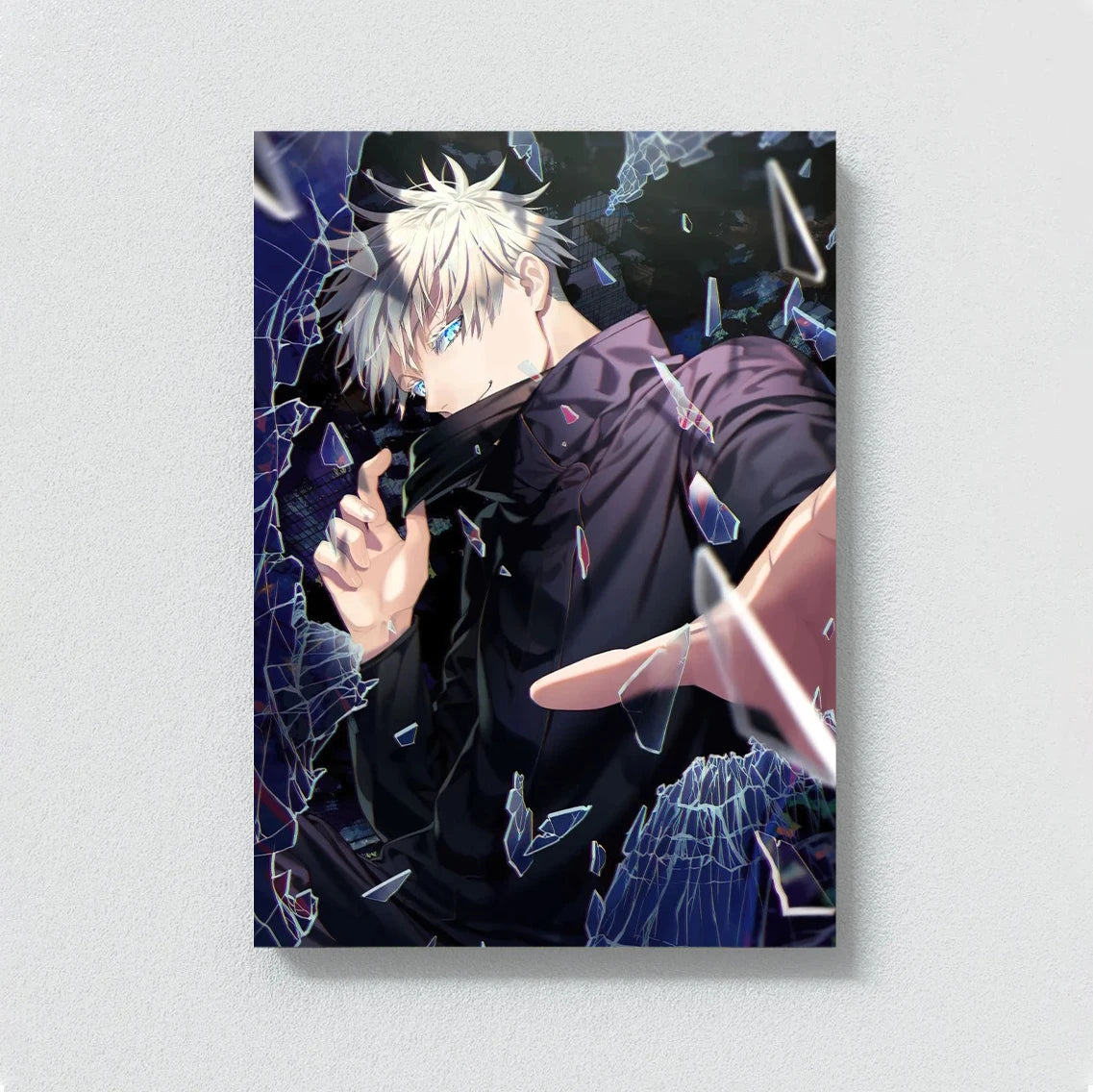 NULL Unframed Canvas Medium Watercolor Japanese Anime Jujutsu Kaisen Prints /Colors-Blue/Black/Multicolor/Purple/White/Red