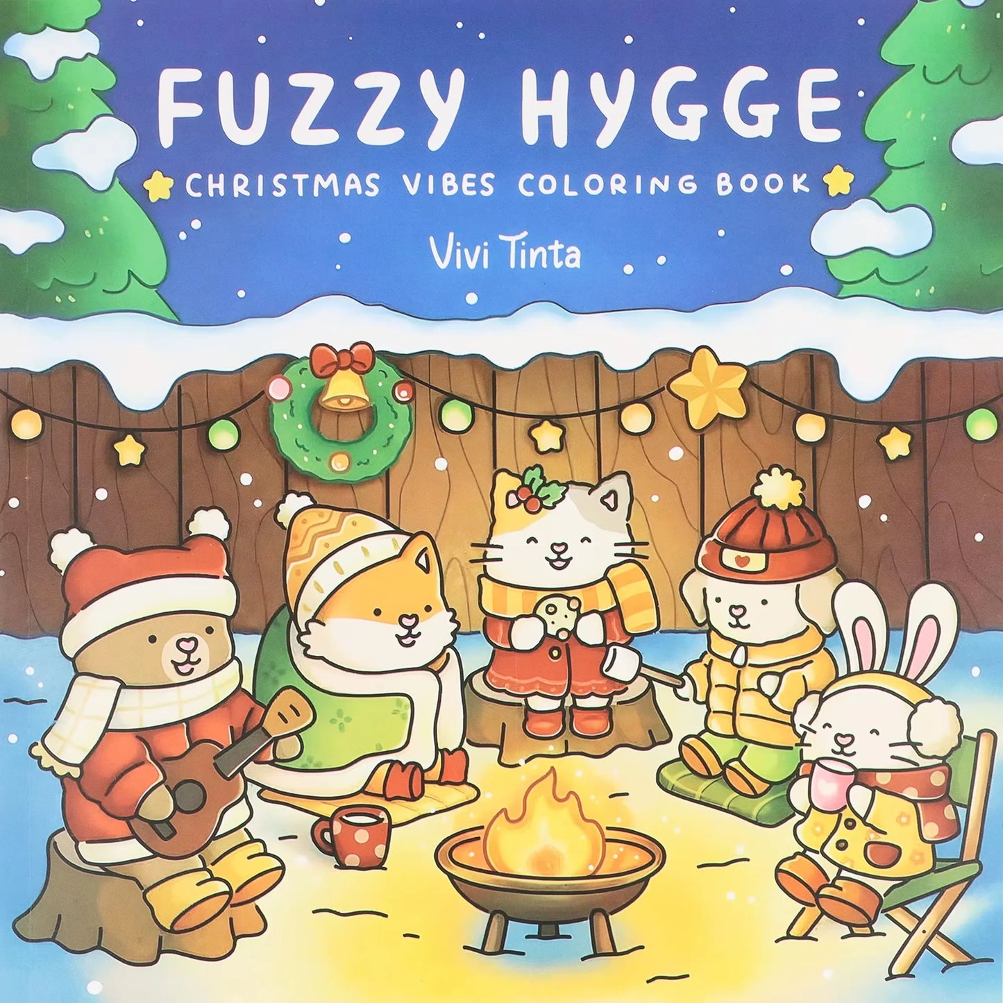 No-EN-Name-Null Adults English Paperback Hobbies-Interest-FUZZY HYGGE Super Cute Animal Cozy Christmas-Comfy Days-Fuzzy Friends-Fuzzy Hygge Christmas Vibes-Hygge Christmas Cute Cozy Christmas-Bold-Easy Cozy Christmas Coloring Books-Pads