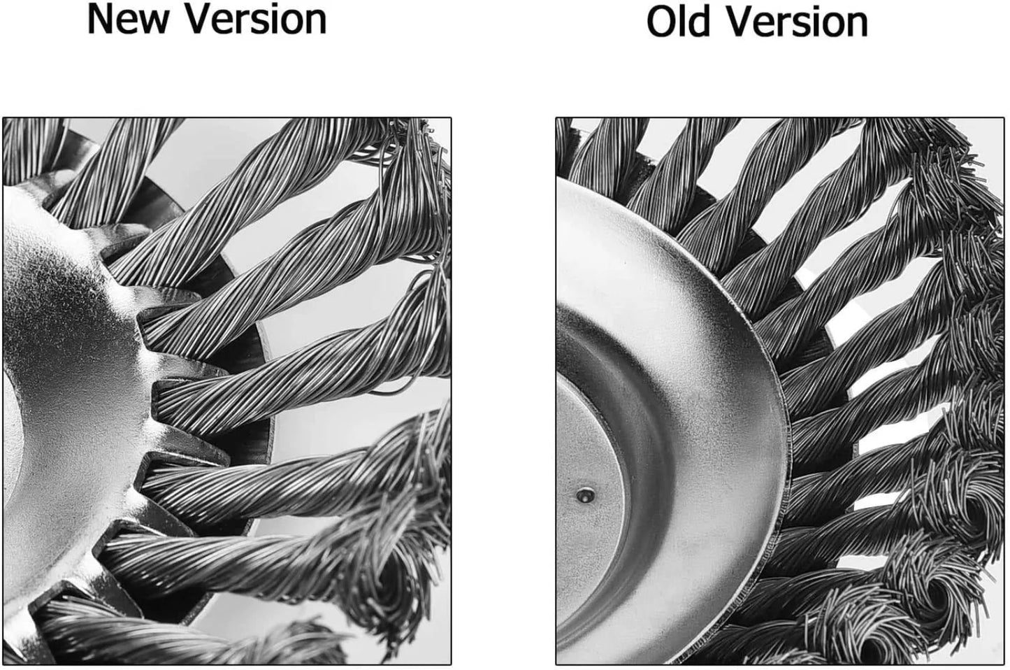 XMSJ Outdoor Round Silver-Gray Spring Steel Straight Wire Wheel Blades Weed-Brush 6-8-10 Inch Trimmer Heads