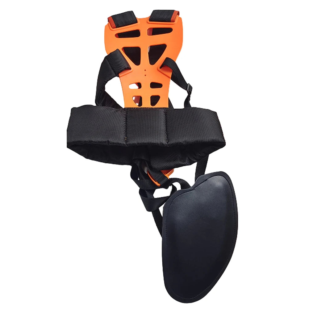 MACE PLUS Ergonomic Design Relieves Strain On Hands-Wrists Black-Orange Adjustable Nylon Waist Band Padded Shoulder Harness Straps-STIHL-ECHO Brush Cutter Grass-Weed Trimmers Accessories