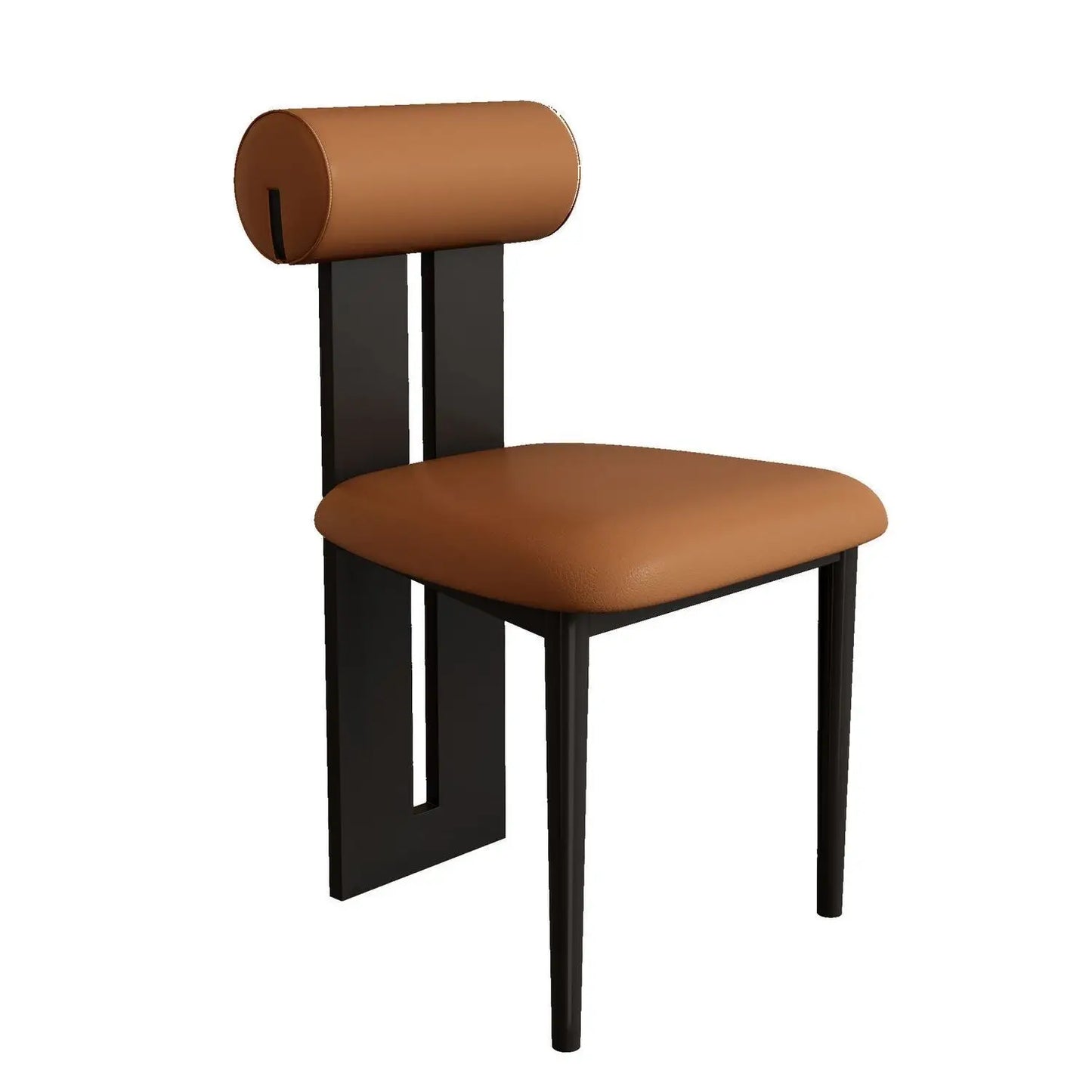 Nordic Modern Solid Wood Hard Backrest Dining Skin-Feeling Flannel Cushion Chairs/Colors-Black/Orange/Brown/Green/Beige