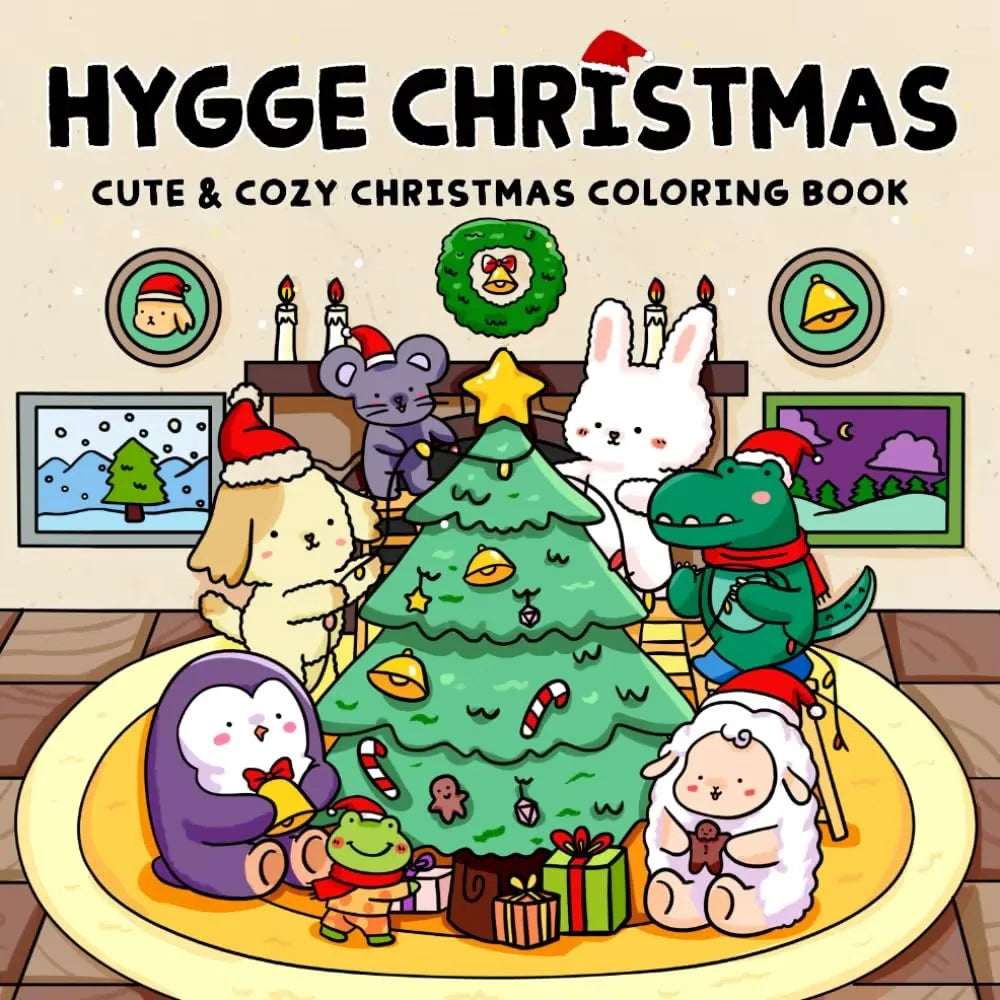 No-EN-Name-Null Adults English Paperback Hobbies-Interest-FUZZY HYGGE Super Cute Animal Cozy Christmas-Comfy Days-Fuzzy Friends-Fuzzy Hygge Christmas Vibes-Hygge Christmas Cute Cozy Christmas-Bold-Easy Cozy Christmas Coloring Books-Pads