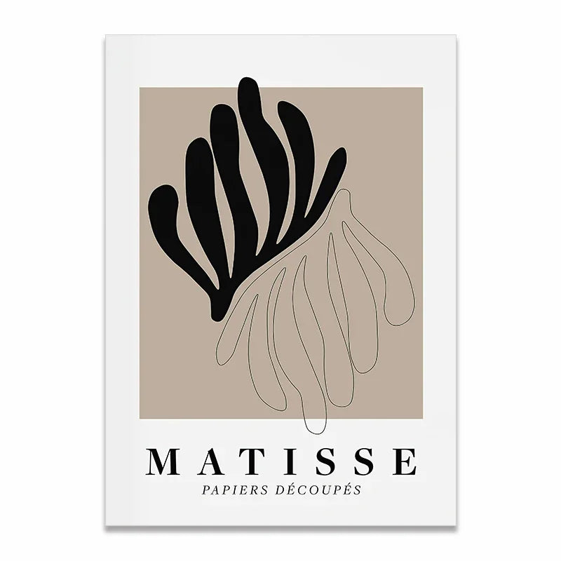 JKPICTURE Modern Art Unframed Rectangle Shaped Scandinavian Abstract HD Canvas Customized Prints/Colors-Black/Beige/White/Multicolor/3 Sizes