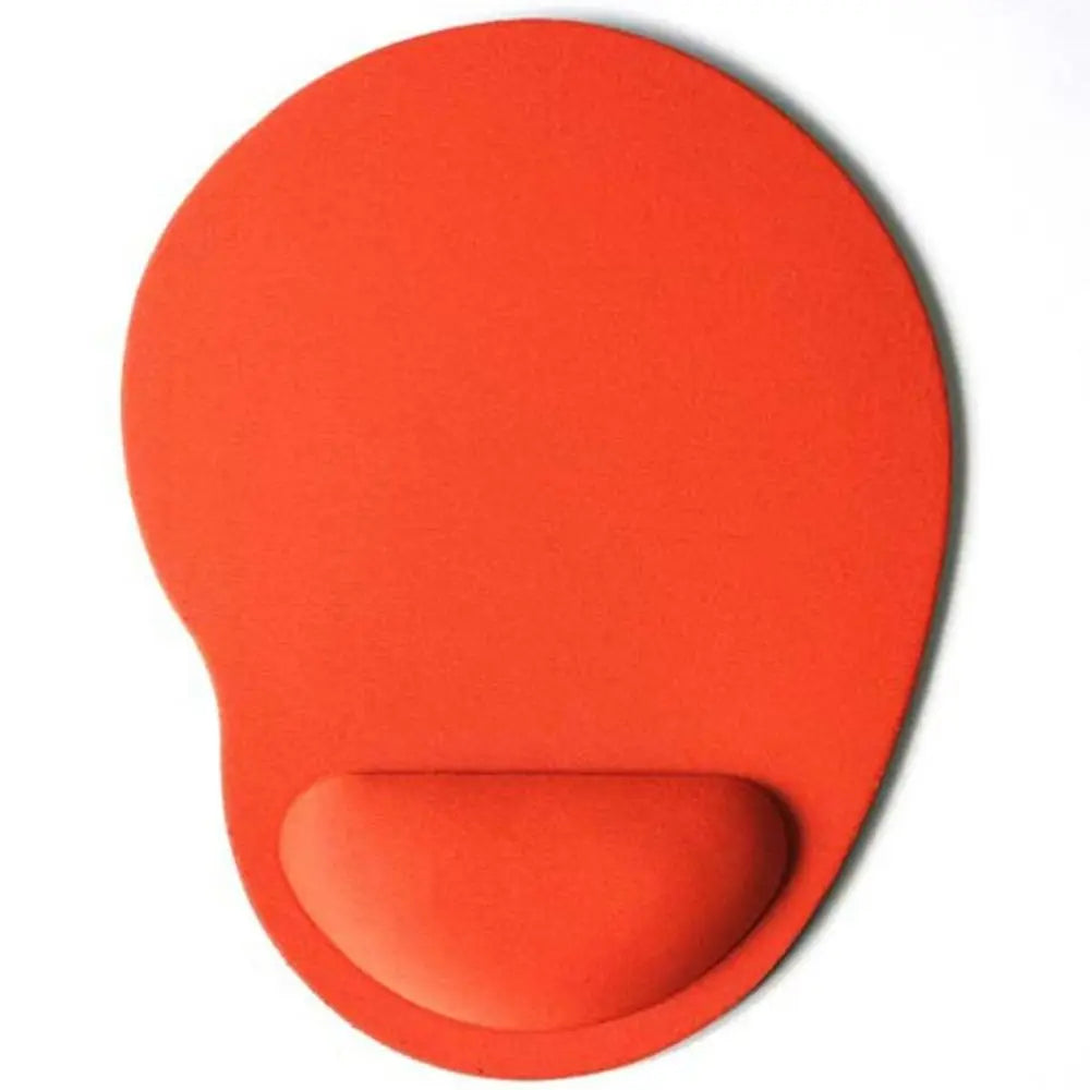 DITIPOO Solid Multicolor Rectangle-Oblong Oval Shaped Smooth Lycra Fabric Top-EVA Memory Foam-PU Design Ergonomic Wrist Rest Support Rubber Base Mouse Pads/Colors-Blue/Black/Red/Purple/Gray/Multicolor