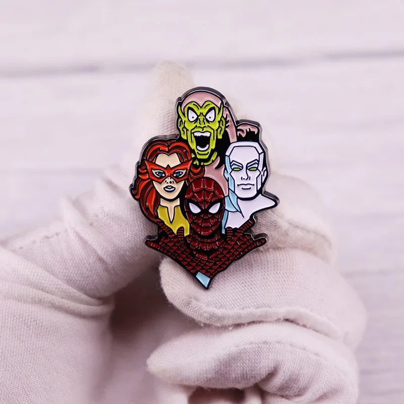 POTDEMIEL Marvel US TV-Movies Series Enamel Multicolor Cartoon Anime LOVERS Metal Alloy Imitation Brooches-Lapel Pins/Colors-Red/Yellow/Orange/Purple/Gold/White/Multicolor/Geometric/Animals