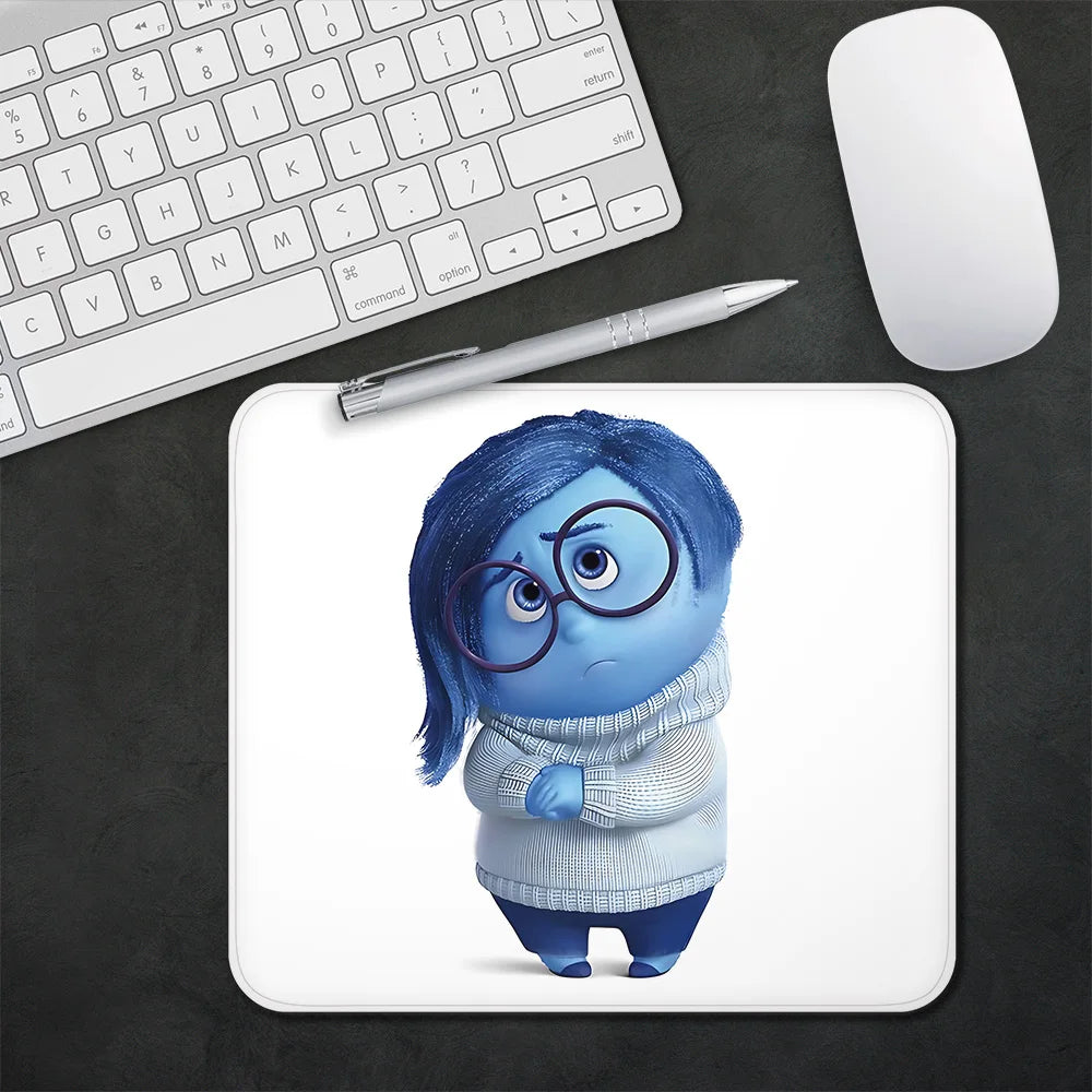 TOPTOY Cute Animated CARTOONS-INSIDE OUT 2-MOVIE-TV Themes Multicolor Rectangle Shaped Gaming Rubber Base Mouse Pads/Colors-Blue/White/Orange/Purple/Black/Multicolor/Pink