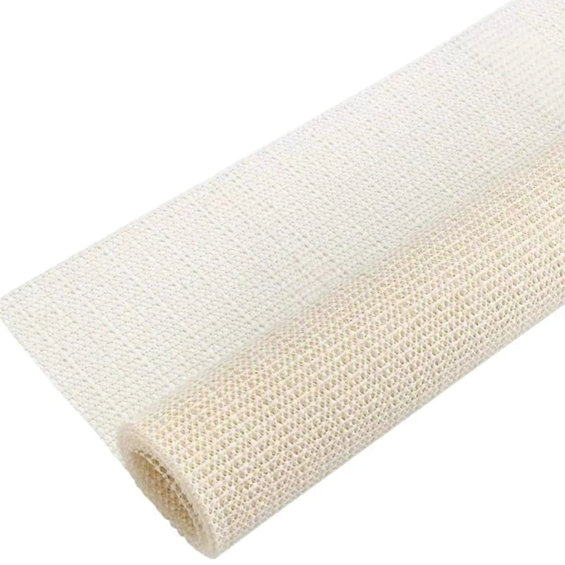 KOU-JIANG Modern Soft Comfortable Geometric Checkered Grid-Design Silicone Gel-Plastic Non-Slip Base Gripping Under Rug Pads/Hand Washable Recommend