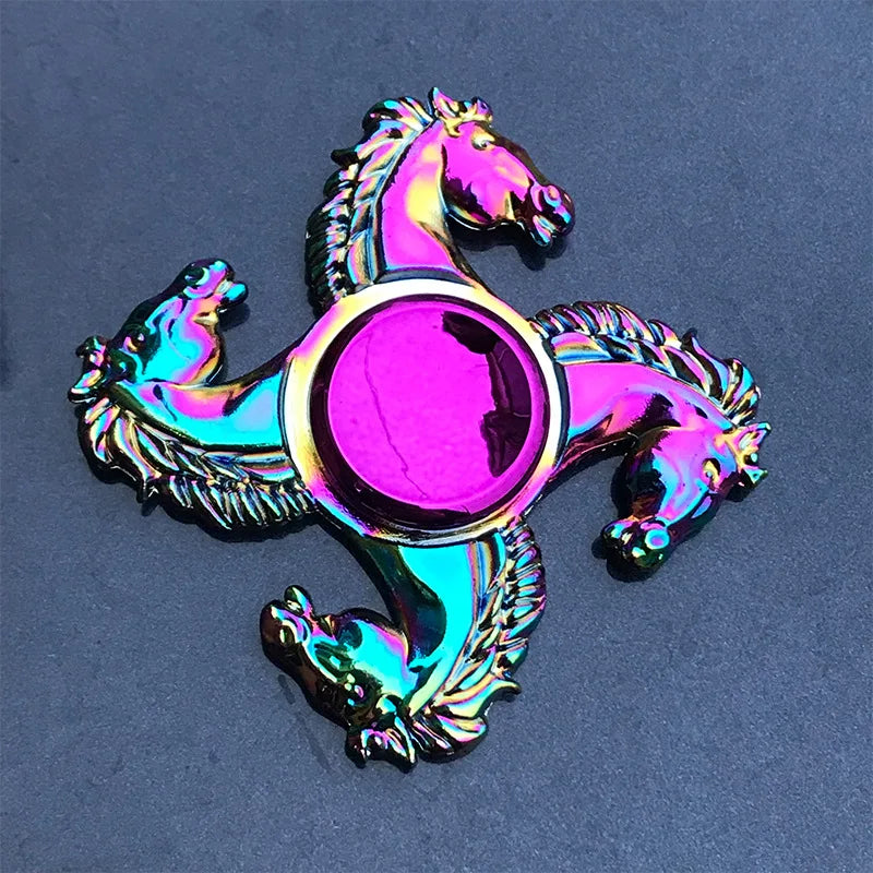 ZIRI Teen Adults Multicolor ABS Plastic-Metal Fidget Spinner Activity Toys/Ages: 13-18 Years Old + Older /Colors-Multicolor/Rainbow/Blue/Purple/Geometric/Pink/Gold