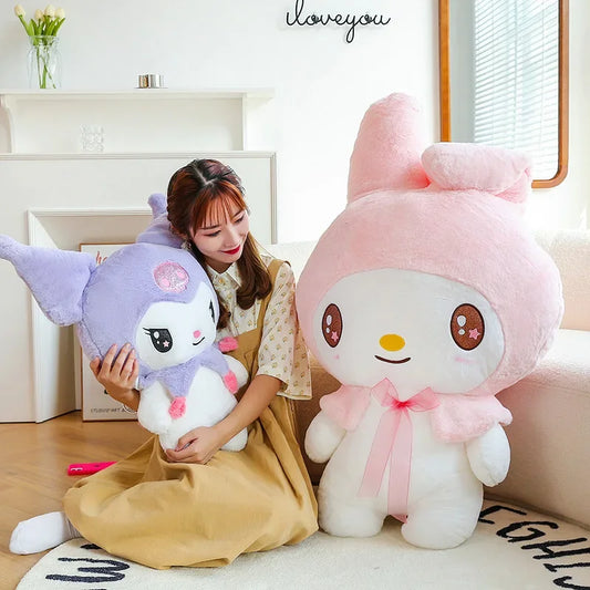 MINISO Cute Cartoon Anime Multicolor Kuromi Melody Cotton Filling Soft Plush Stuffed Animals/Ages: 13-18 + Years Old Adults/Colors-Purple/Pink/Multicolor