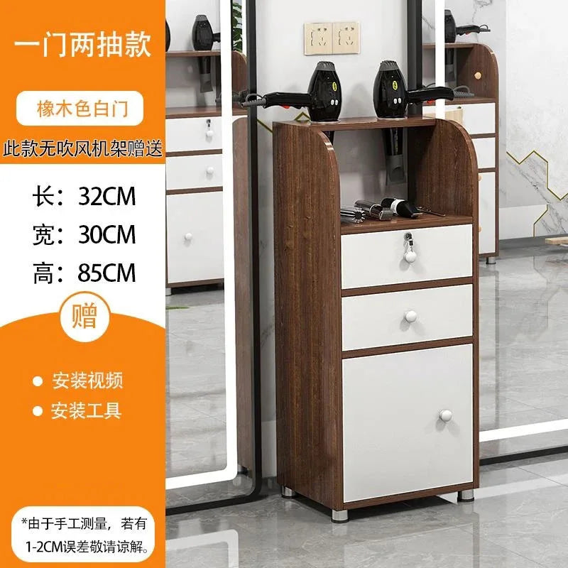 DUTRIEUX Modern White One-Storage Cabinet-Lockers Gold Iron Metal Frame Two Sliding Doors Four Black Plastic Wheel Trolley Carts/Colors-Gold/Brown/Black/White