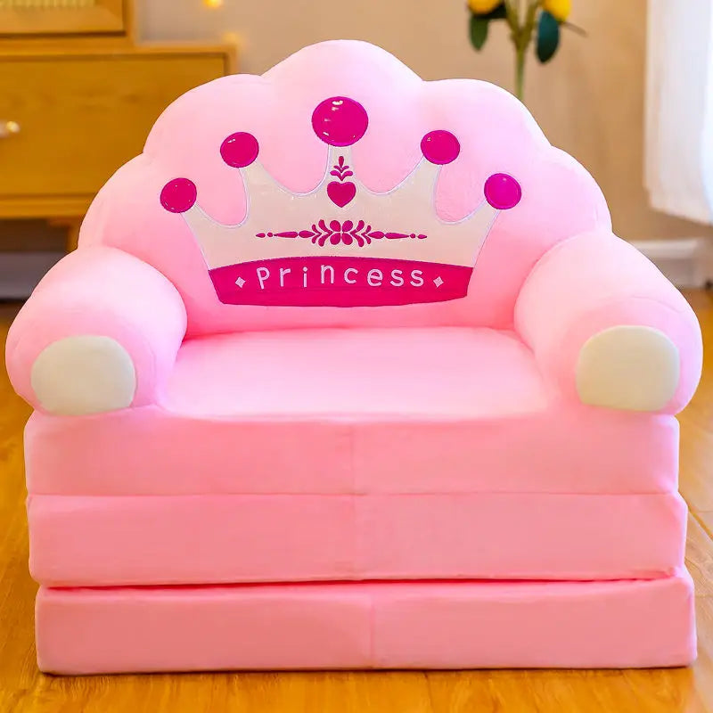 No-EN-Name-Null  Modern Kids One Seat Purple Cute Cartoon Animals-Princess Design Upholstered Padded Soft Polyester Fabric Armchairs/Colors-Purple/Red/Pink/Blue