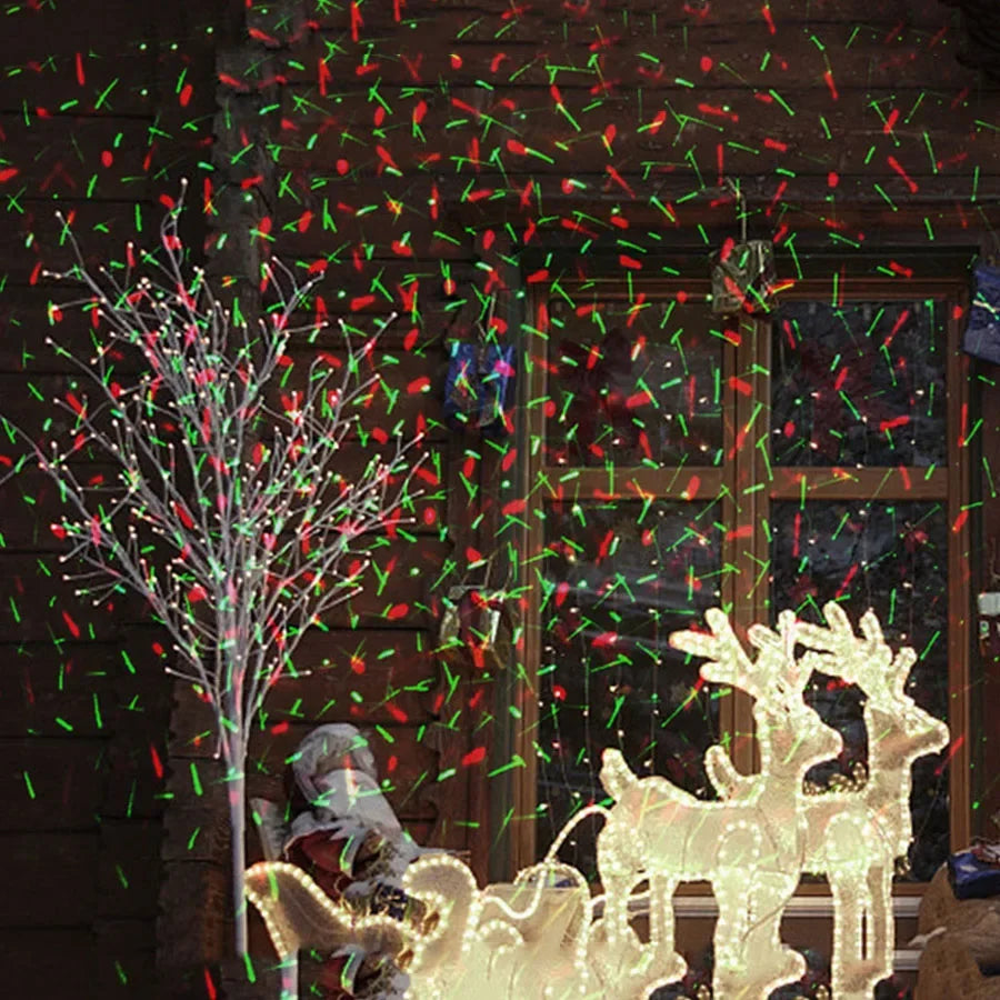 THRISDAR Outdoor Remote Control AC-Powered Dimmable Waterproof Full Sky Star Christmas Holiday Black Plastic Body Black-Red-Green LED Laser Projector Lights Seasonal-Holiday Decorations /USB Port/ Bulbs Included