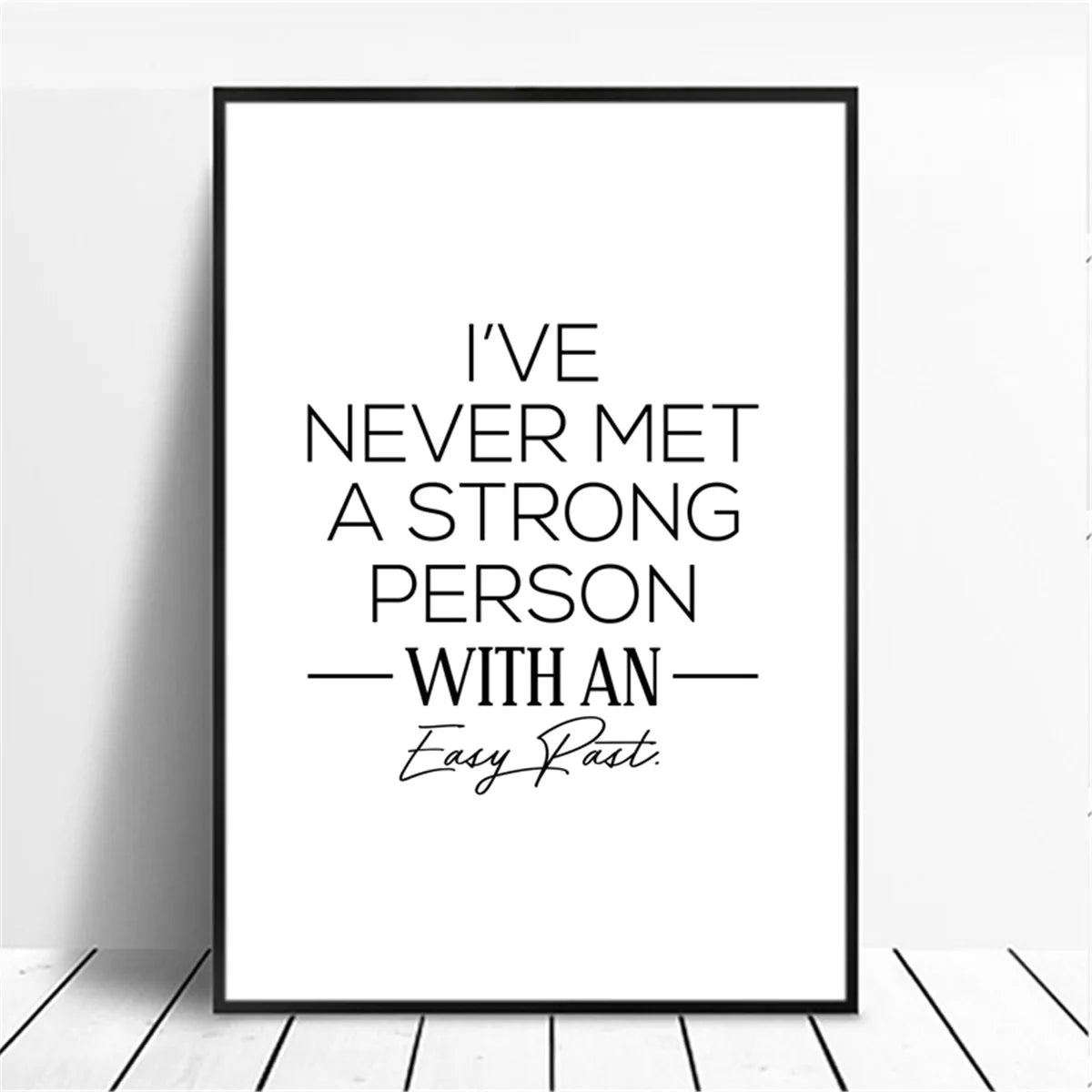 Unframed Canvas Rectangle Waterproof Ink Wall Black-White Quotes Minimalist Positive Words Prints
