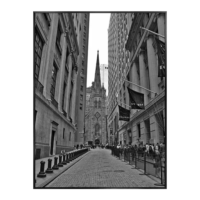 Unframed Canvas New York City-Brooklyn Bridge-Paris Tower/ Colors-Black/ White