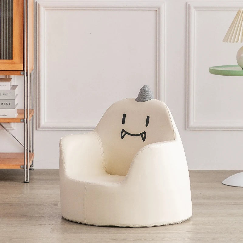 NULL Modern Synthetic Faux Leather Cartoon Dinosaurs-Little Bear-Rabbits Lazy Faux Leather Wear-Resistant Circular Arc Armchairs Babies-Toddlers Furniture Sets/Colors-White/Pink/Beige/Green/Blue/Multicolor/6 Months Old-Older