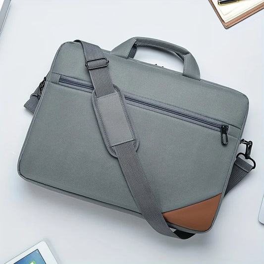 Unisex Portable Nylon Polyester Crossbody Shoulder Straps/Handles Zipper Laptop Briefcase Bags/Colors-Black/Green/Blue/Red/Gray