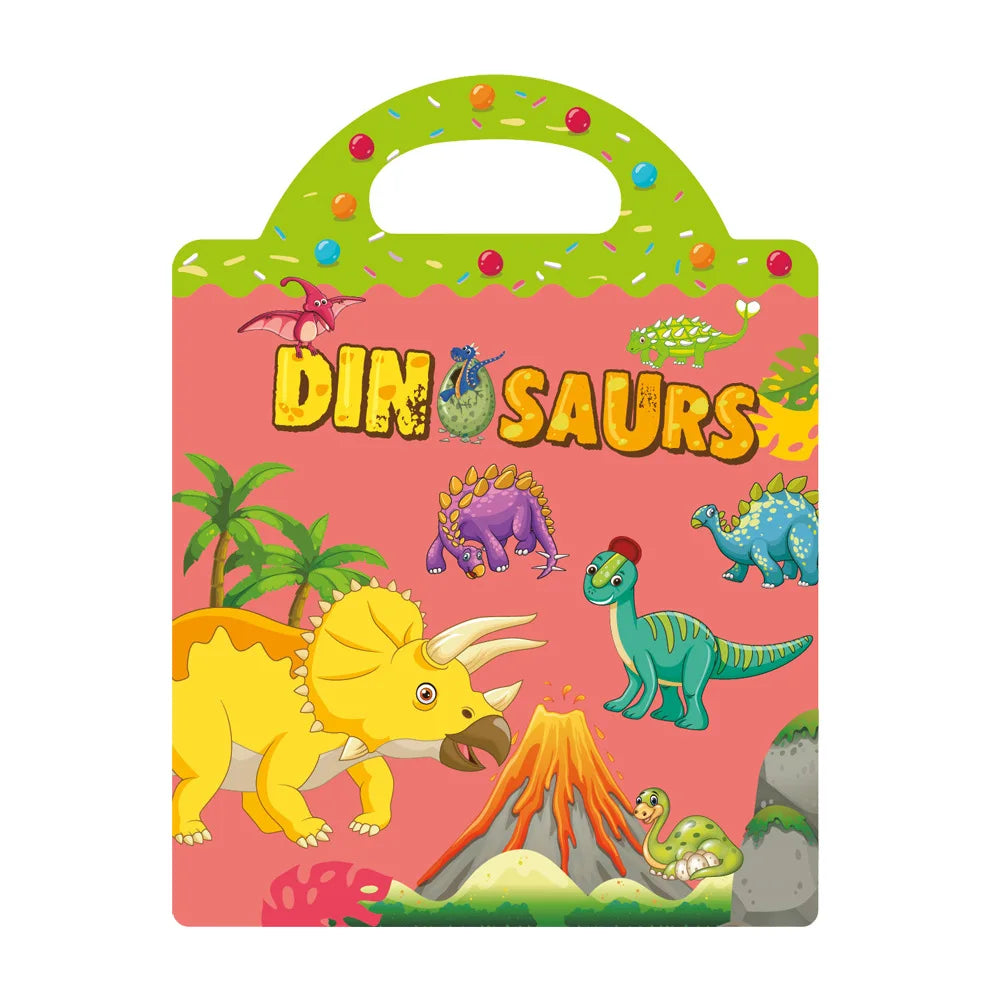 TAKARA TOMY Kids Plastic Early Educational Reusable Multicolor Cartoon Animal Scene Stickers Painting Hand-On Puzzle Books Stickers-Stickers Machine /Ages: 2-18 Years Old-Older