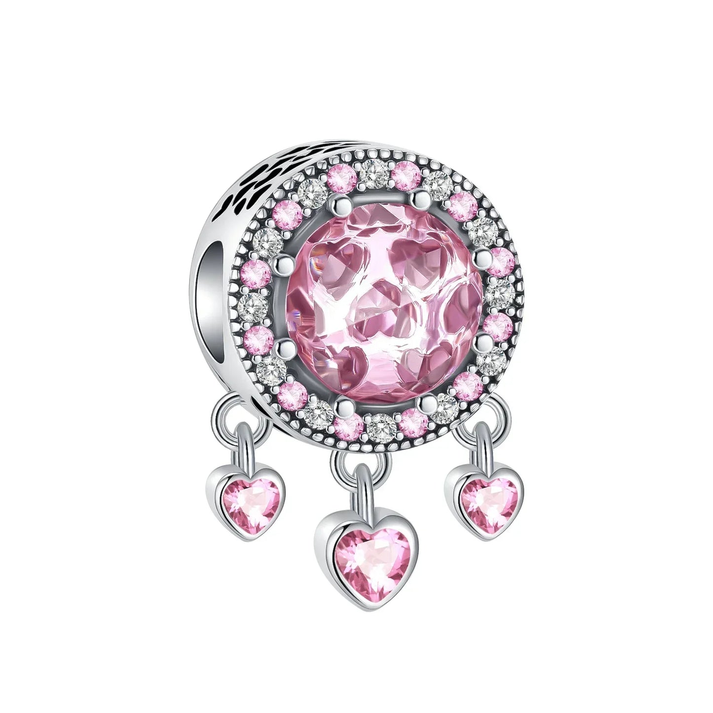 No-EN-Name-Null Women Sterling Silver Enamel Rainbow-Hot Air Balloon Design Fine Imitation Zircon Stone Glass Nuggets Beads Shaped Charms-Pendants/ Colors-Rainbow/Multicolor/Silver/Pink/Animal/Floral
