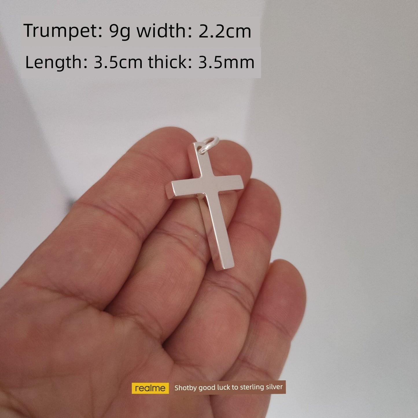 XUEFENG Adult Men Fine Imitation Sterling Silver Metal Silver-Plated Polished Cross Pendant Chain Necklaces