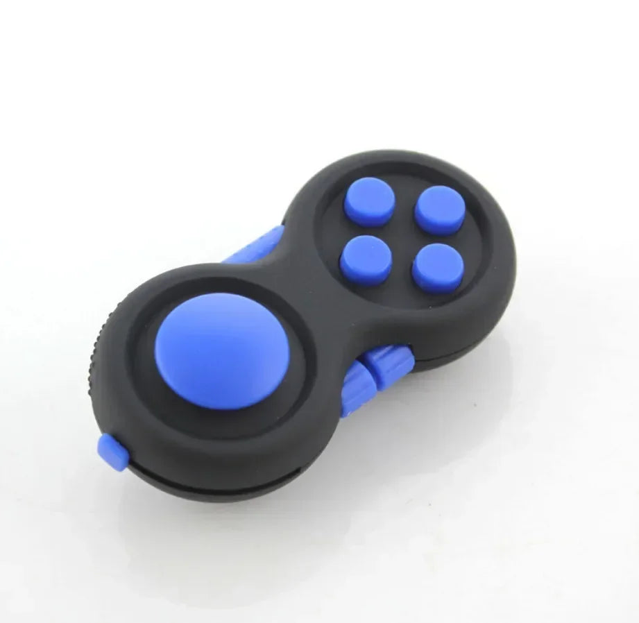 FUYAOZHISHANG Preschoolers-Adults Multicolor Plastic Handheld 8-Functions Fidget Controller Rotary Dial Electronic Lights Stress-Anxiety Reducer Keychains Activity Toys/Colors-Red/Black/Multicolor/Dots/Ages: 6-18  Years Old-Adults