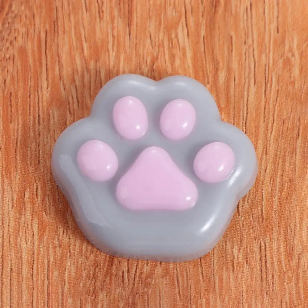 GOOTRADES Squeezable Stretchable Non-Toxic Synthetic TPR Silicone Mini Cute Adorable Animal Cat Paws Pinch Soft Fidget Activity Toys/Colors-Clear/Pink/Gray/White/Blue/Ages: 2-18 Years Old-Adults