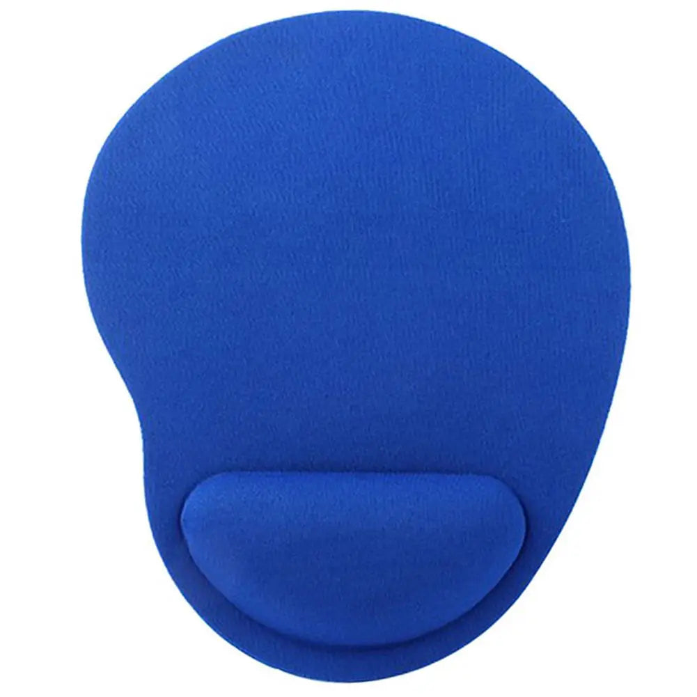 DITIPOO Solid Multicolor Rectangle-Oblong Oval Shaped Smooth Lycra Fabric Top-EVA Memory Foam-PU Design Ergonomic Wrist Rest Support Rubber Base Mouse Pads/Colors-Blue/Black/Red/Purple/Gray/Multicolor