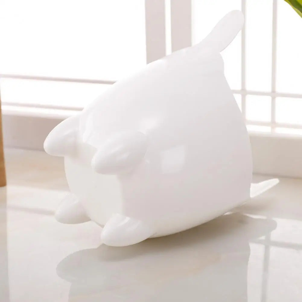 No-EN-Name-Null Large Thick Black Plastic Cute Cartoon Cat Face Custom Shape Desktop Trash Cans/No Cover/Colors- Animal/White/Black/Pink/Multicolor