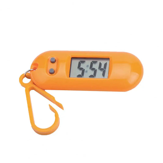 Universal All Ages Rectangle ABS Arabic Numeral Markers Luminous Display Electronic Clock Silent LCD Digital Portable Pocket Watch Keychains/Colors-Black/White/Pink/Orange/Yellow/Green