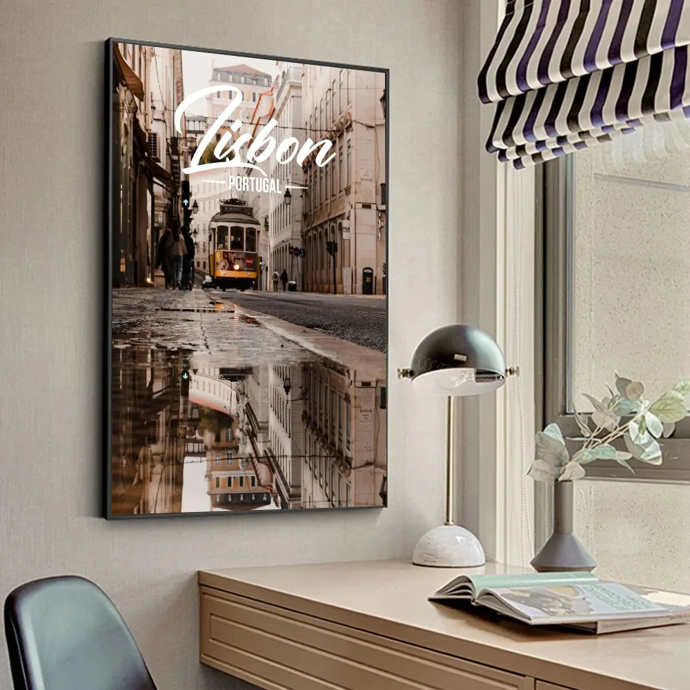 No-EN-Name-Null Modern HD Printed Unframed Different Style Customized Sizes Multicolor Famous Places Travel Cities-Kuala Lumpur-Dubai-Amsterdam-Lisbon-Wall Art Prints/Colors-Multicolor/Red/Black/Blue/Brown