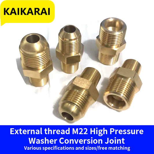KAIKARAI Gold-Silver Brass Thread Connector Male-Female Adaptor Converter Joints High Pressure Washer Guns-Garden Hose Fittings