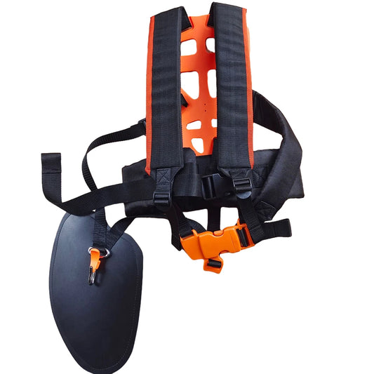 MACE PLUS Ergonomic Design Relieves Strain On Hands-Wrists Black-Orange Adjustable Nylon Waist Band Padded Shoulder Harness Straps-STIHL-ECHO Brush Cutter Grass-Weed Trimmers Accessories