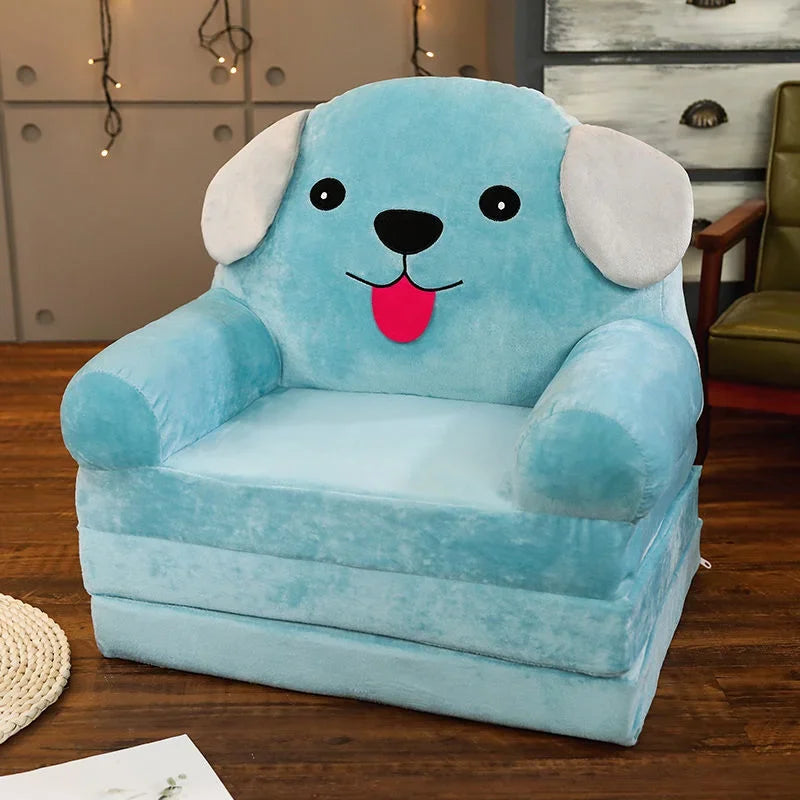 NULL Kids Medium Firm Polyester Fabric Cushions Gray Cute Cartoon Animal Design Play Sofas Armchairs /Colors-Gray/Pink/Green/Blue/Orange