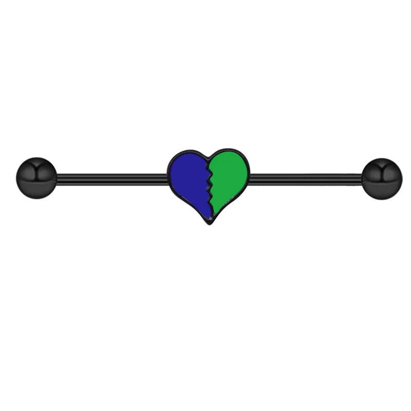 Adults Stainless Steel Straight Rod Body Chain Jewelry/Colors-Multicolor/Black/Purple/Pink/Blue/Green