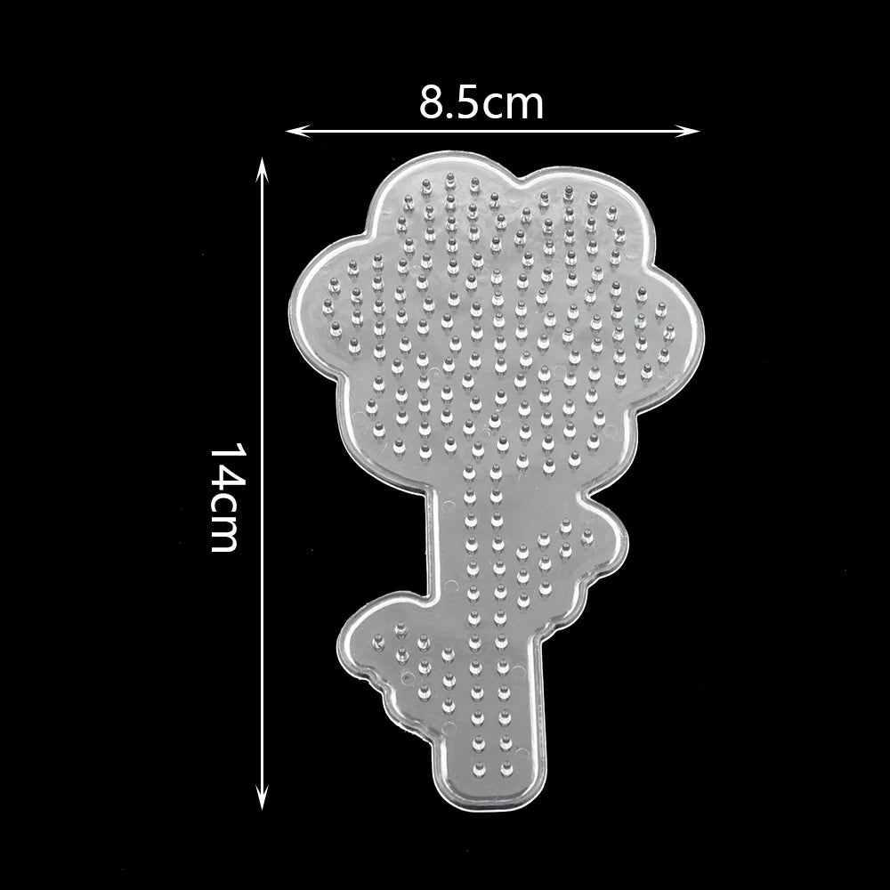 NULL Kids DIY Many Shapes Clear White Pegboard Template For Hama Beads-Jewelry Making Kits /Ages 6-12 Years Old /Colors-Clear/Geometric/White