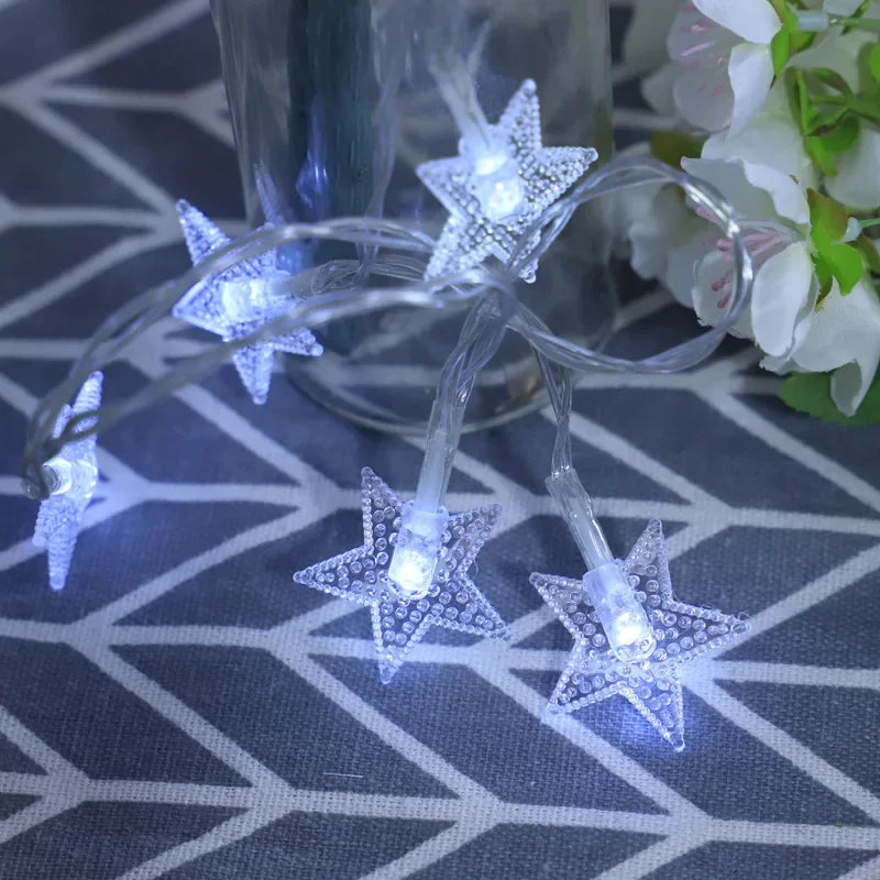 OKAL-RED-EAST Indoor-Outdoor Warm White LED Glowing Round Ball AC-Powered Light Ropes-Strings /USB Plug/3 AA Batteries Not Included/Colors-White/Yellow/Red/Multicolor/Shapes: Stars/Balls/Snowflakes