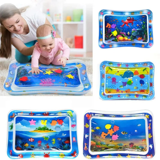 Babies-Toddlers Rectangle-Heart-Star Shapes Inflatable Air-Waterfilled Valves Cute Cartoon Multicolor Ocean Creatures Magic Tummy Time Play Mats/Colors-Multicolor/Animal/Ages: Newborn 0-3 Years Old