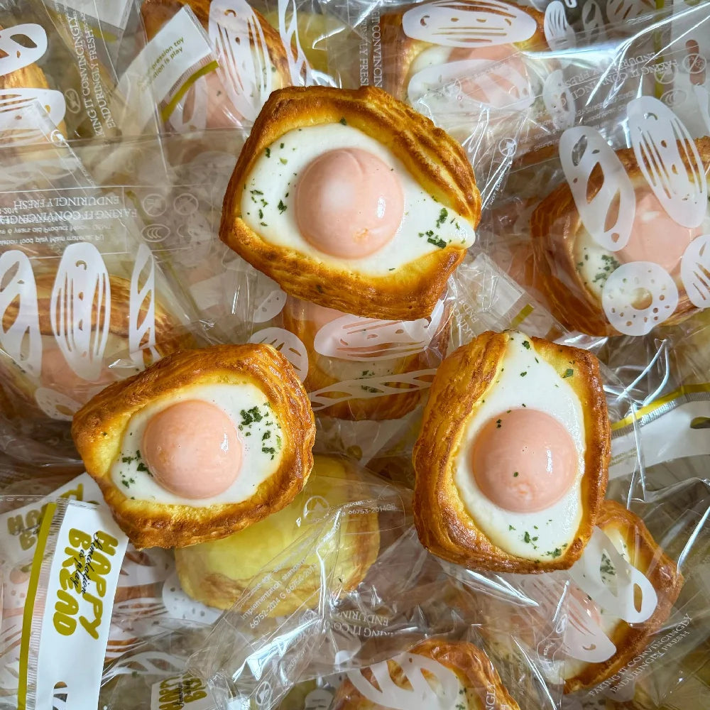 No-EN-Name-Null Teens-Adults Multicolor Synthetic Plastic Slow Rebound Squeezable Realistic Fried Egg On Toasted Bread Activity Toys/Ages: 13-18 Years Old-Adults/Colors-Yellow/Orange/White/Green/Multicolor