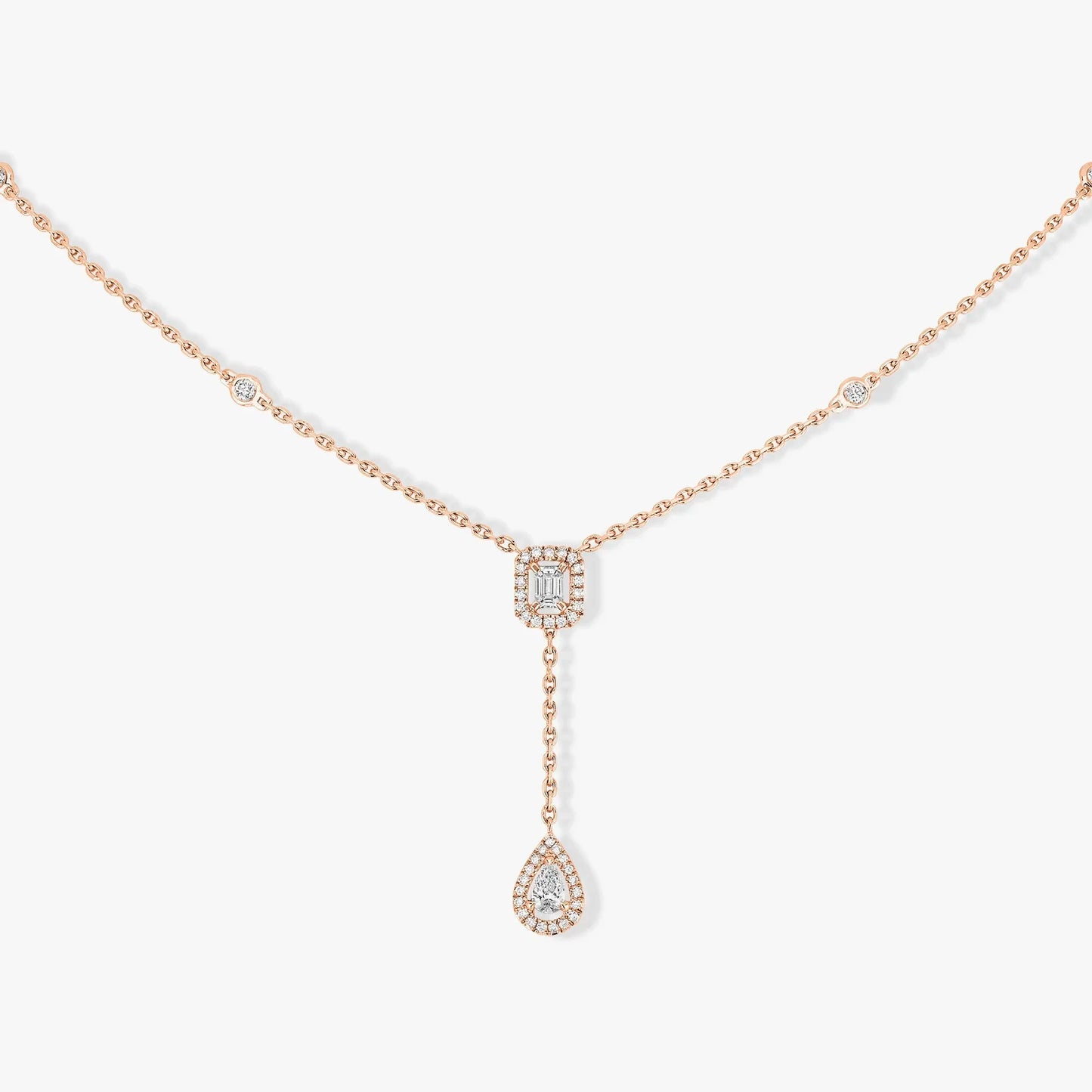 No-EN-Name-Null Adult Women Silver-Gold Plated Metal Y-Shaped White Diamonds Drop Down Pendant Fine Imitation Chain Necklaces/Colors-Silver/Gold/White/Rose Gold/Geometric