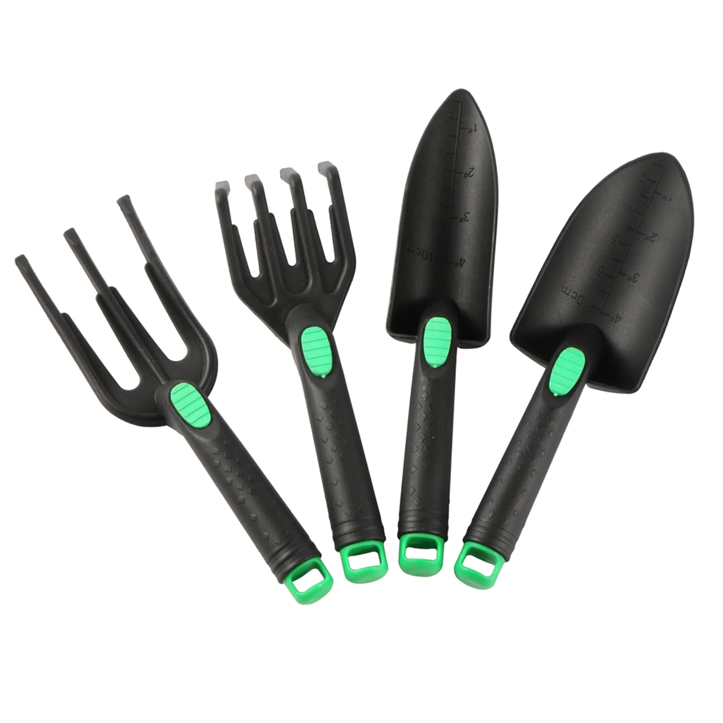 3 PCS Mini Wood-Plastic Handle Spades-Rakes-Shovels Iron Metal Parts Garden Tool Sets/Colors-Black/Orange/Blue
