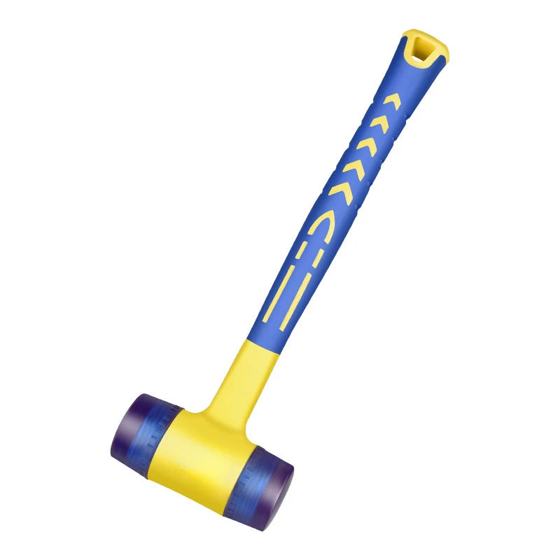1 double headed installation hammer, 25mm to 45mm rubber hammer with rubber handle, detachable insulated installation hammer