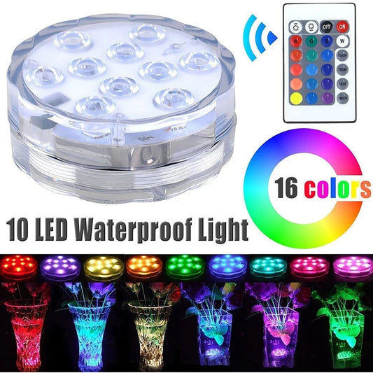 Waterproof 10-16 Swimming Pool Floating ABS LED Bulbs RGB Submersible Wedge Aquarium Underwater Night Lights /Colors-Clear/White/Multicolor/ 7 Batteries Not Included
