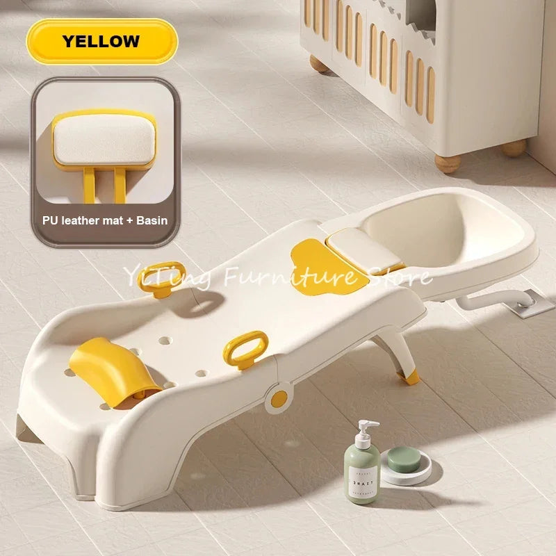 Kids 2-3 Years/Plastic Shampoo Chair/Colors-White/Beige/Yellow/Multicolor