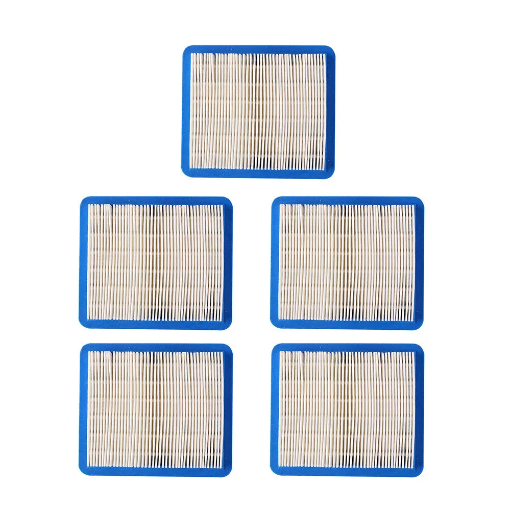 VKTECH 5-20 PCS Briggs Stratton Lawn Mower White Background Blue Frame Rectangle Shaped Replacement Air Filters Lawn Mower Accessories