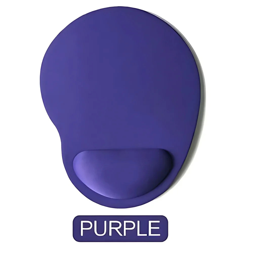 STONEGO Solid Multicolor Oblong Oval Shaped EVA Memory Foam Wrist Rest Support Silicone Anti-Skid Rubber-Neoprene Base Gaming Mouse Pads/Colors-Pink/Purple/Blue/Black/Gray/Red