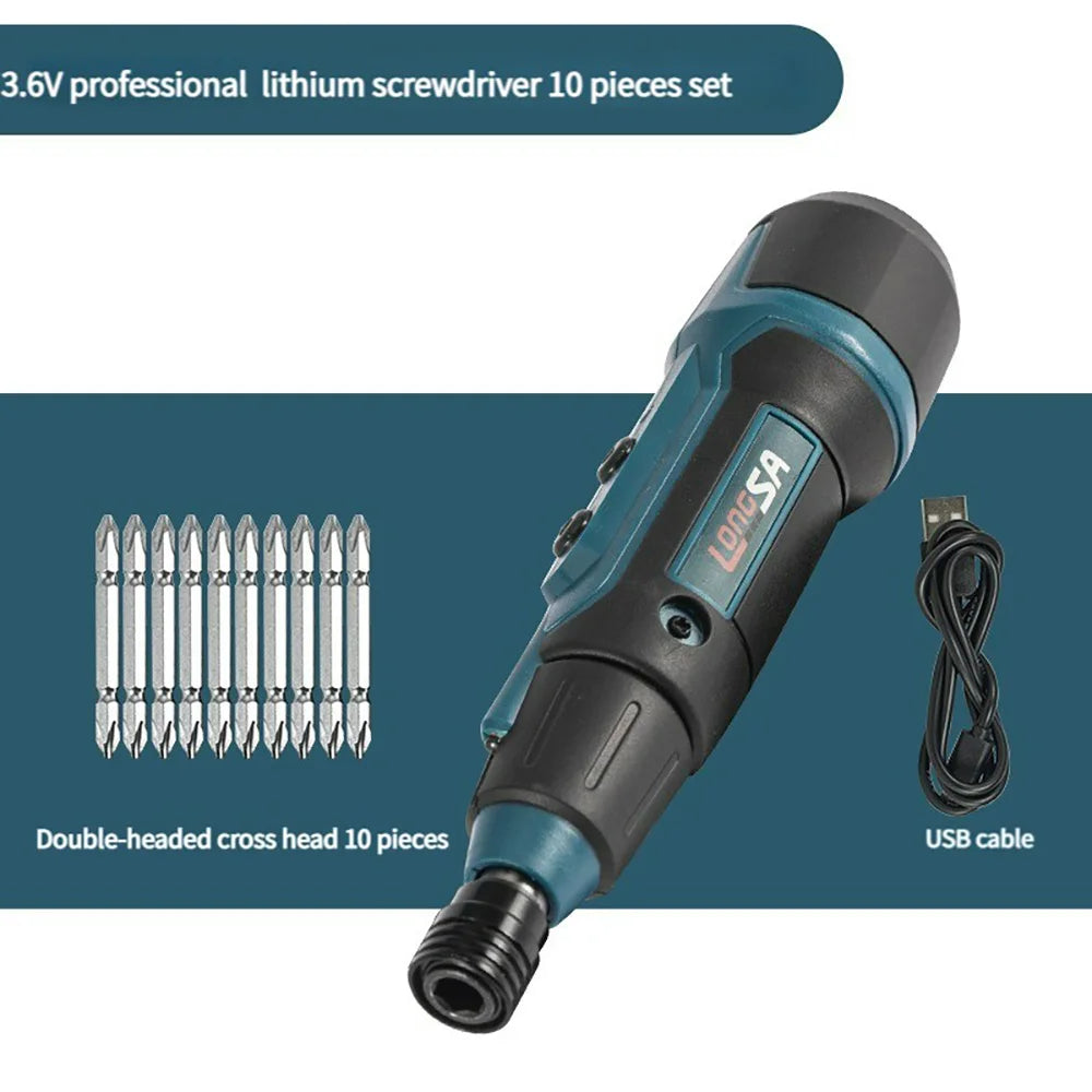 Large Torque Electric Screwdriver 0.15-7 Nm Manual Tool Ratchet Screwdriver Set Mini Electric Drill Hand Tools With Flashlight